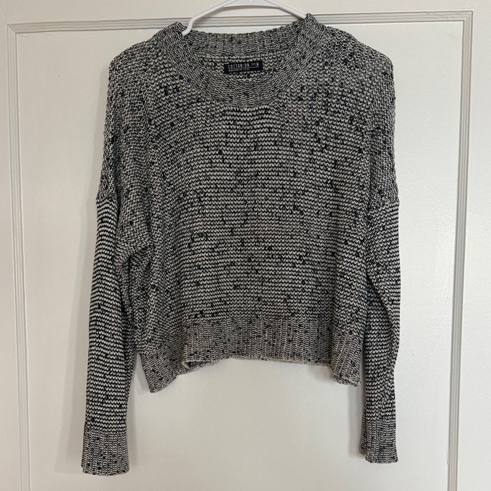 Cotton On Black and White Knit Sweater
